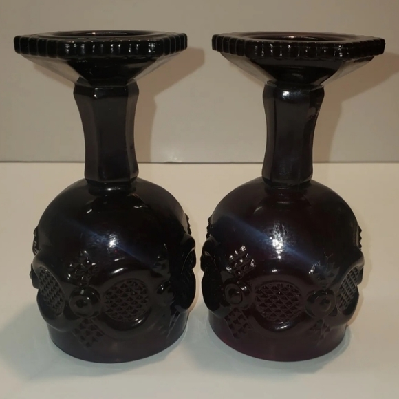 Avon Cape Cod Ruby Red Wine Goblets Vintage Glass 4.5"H Set Of 2 1980s - Picture 8 of 9